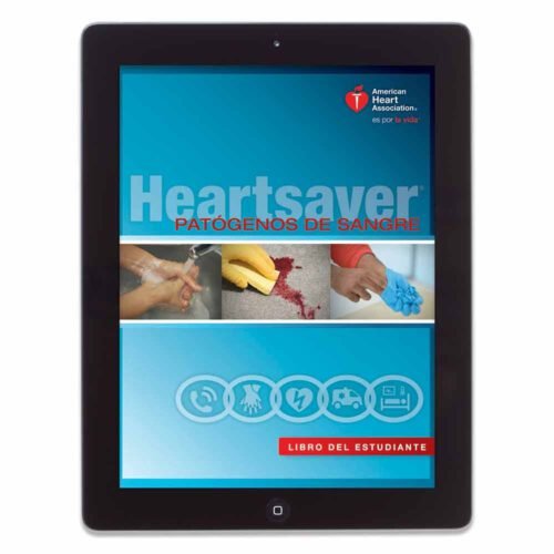 Libro electrónico para estudiantes sobre patógenos transmitidos por la sangre de la AHA Heartsaver2015 en Español