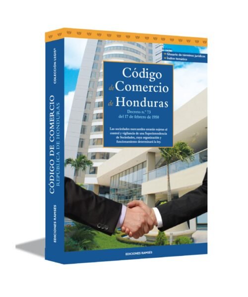 Libro Impreso - Código De Comercio De Honduras E/ Ramses