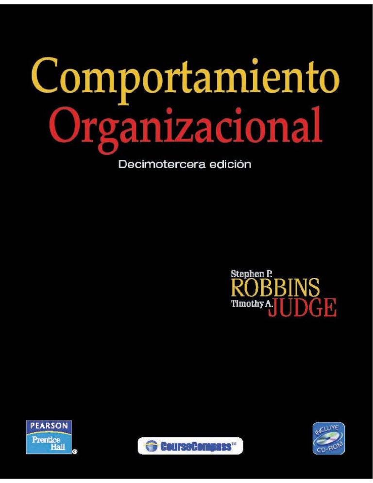 Libro Impreso Comportamiento Organizacional-Stephen P. Robbins; Timothy A. Judge