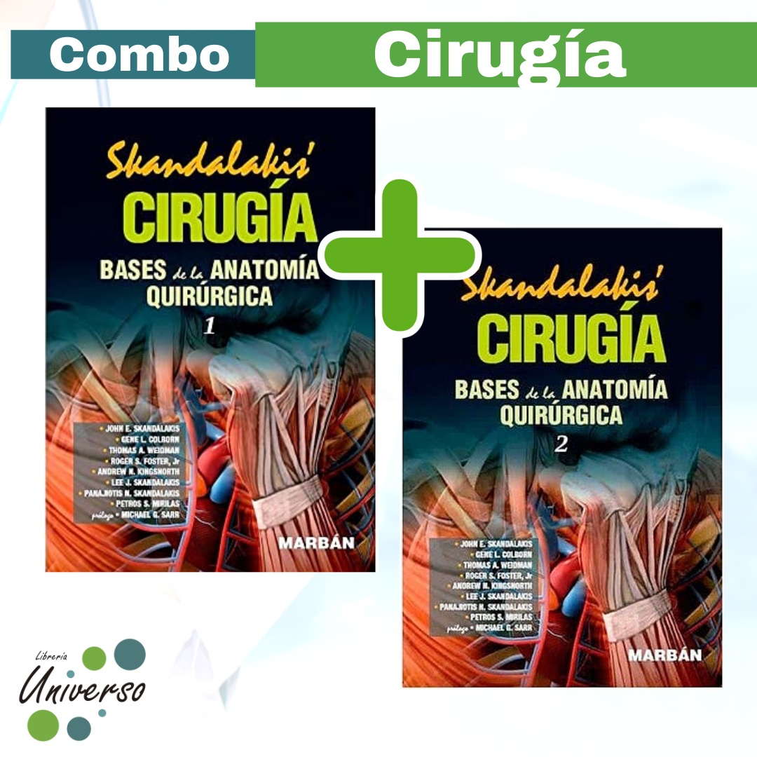 Oferta Especial Libro Impreso Combo de Cirugía. Bases de la Anatomía Quirúrgica Tomo 1 y Tomo 2