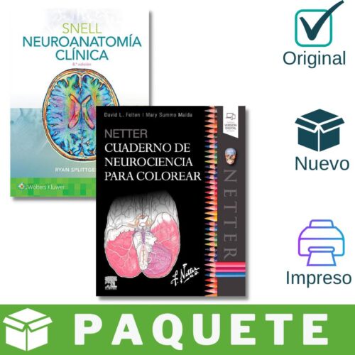 Paquete Neuroanatomía: (Snell. Neuroanatomía clínica 8ed , Netter. Cuaderno De Neurociencia Para Colorear)