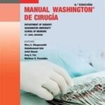 Manual Washington de Cirugía 6ta Ed book cover with surgical instruments